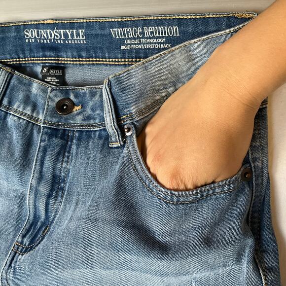 Sound Style Women Jamie Skinny Jeans size 8 Blue Mid Rise Stretch Slim & Sleek - Picture 7 of 10